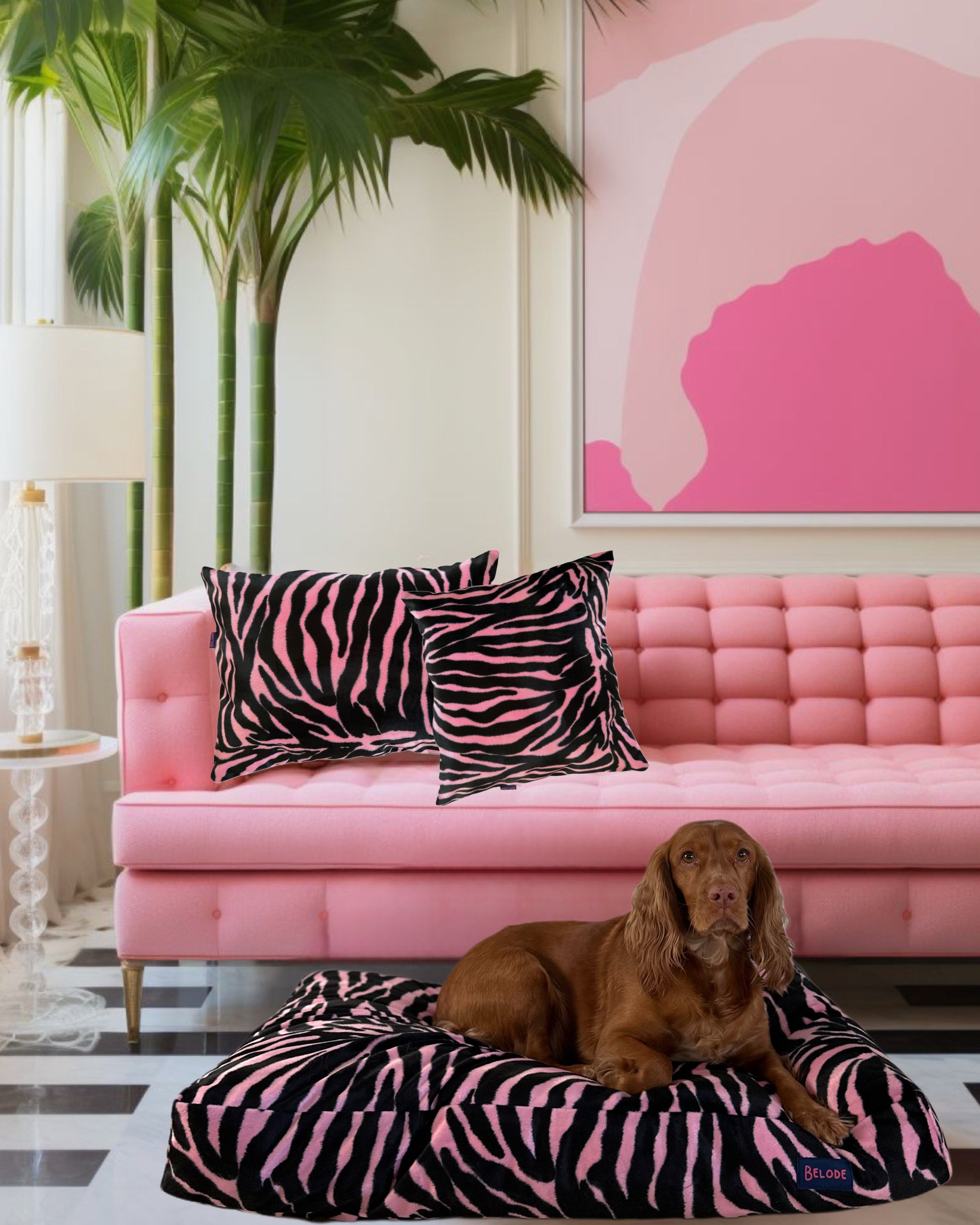 ZEBRA INTERIOR CUSION PINK/BLACK