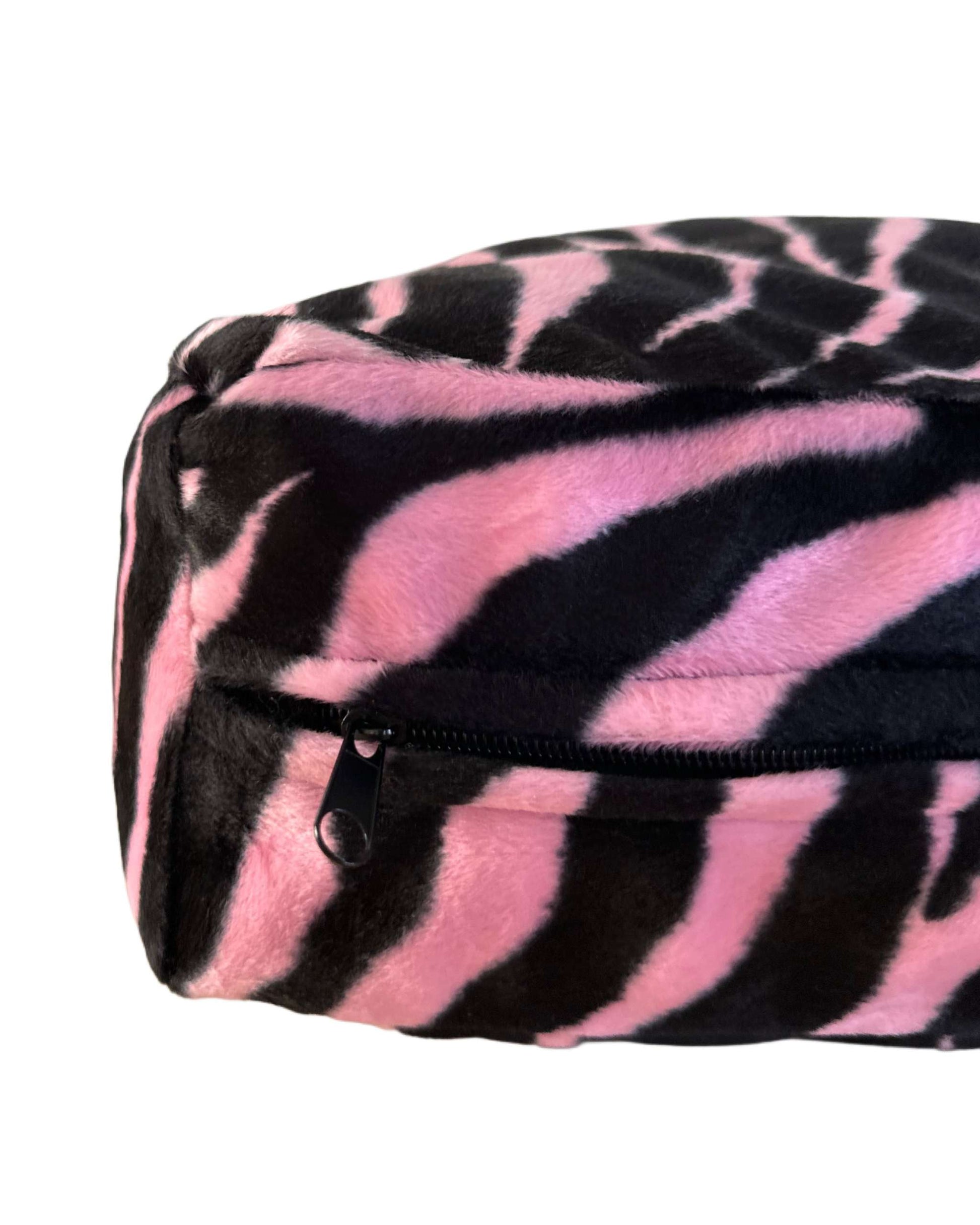 ZEBRA DOG BED PINK/BLACK