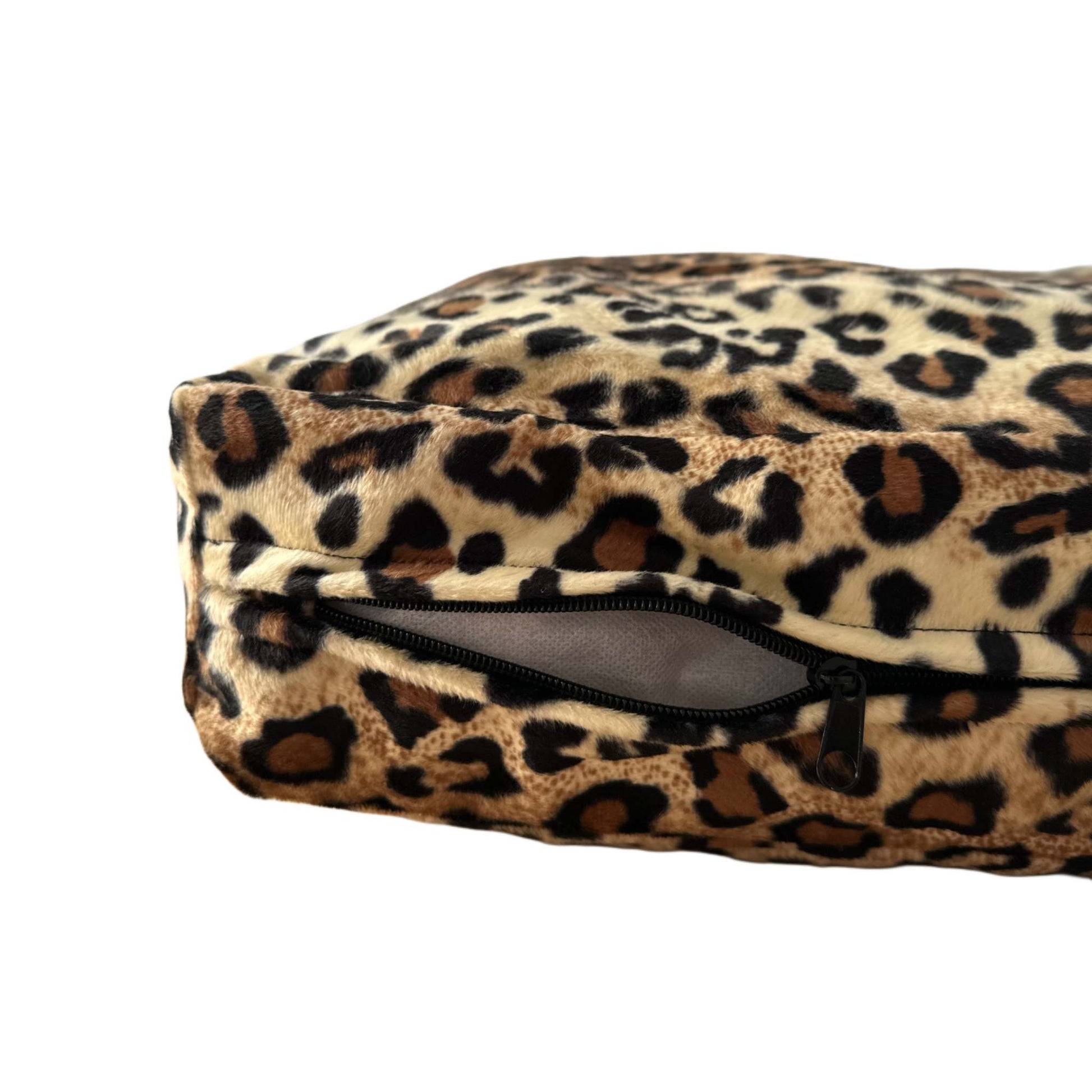 LEOPARD DOG BED BROWN/BLACK