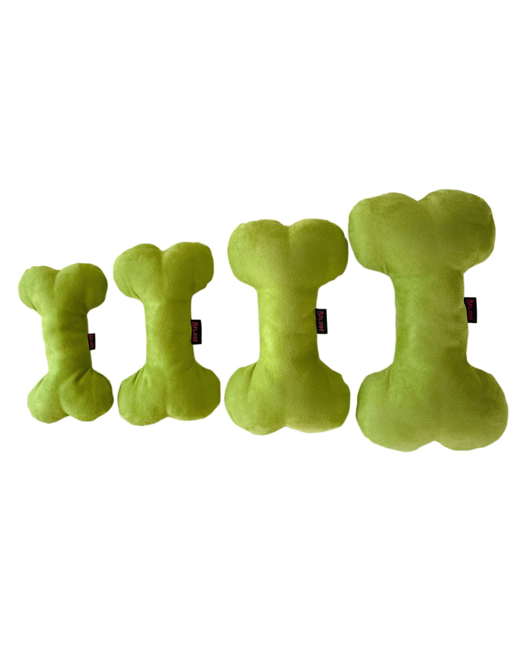 LIME GREEN BONE DOG SQUEAKY TOY