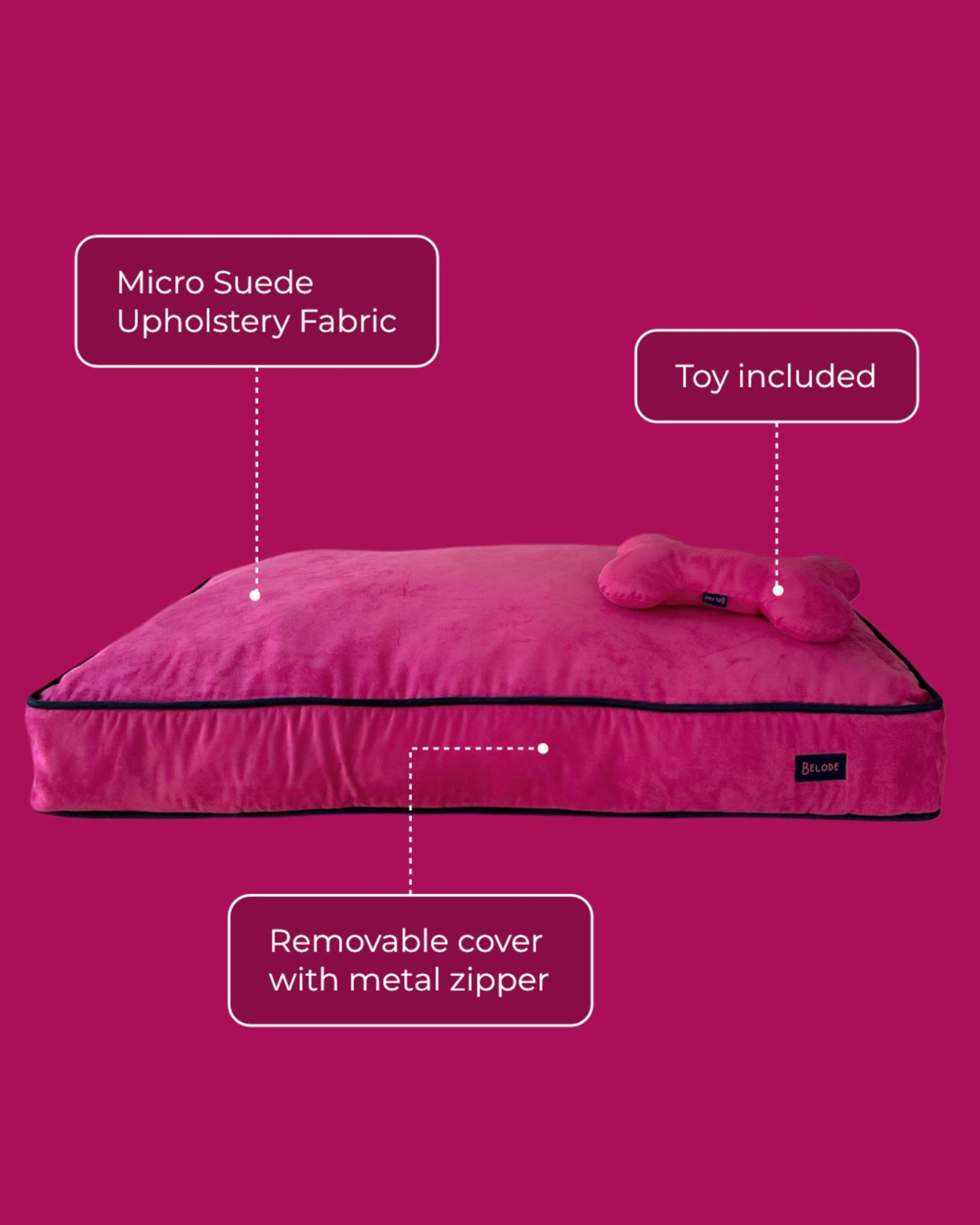 MONOCHROME DOG BED FUCHSIA / NAVY BLUE