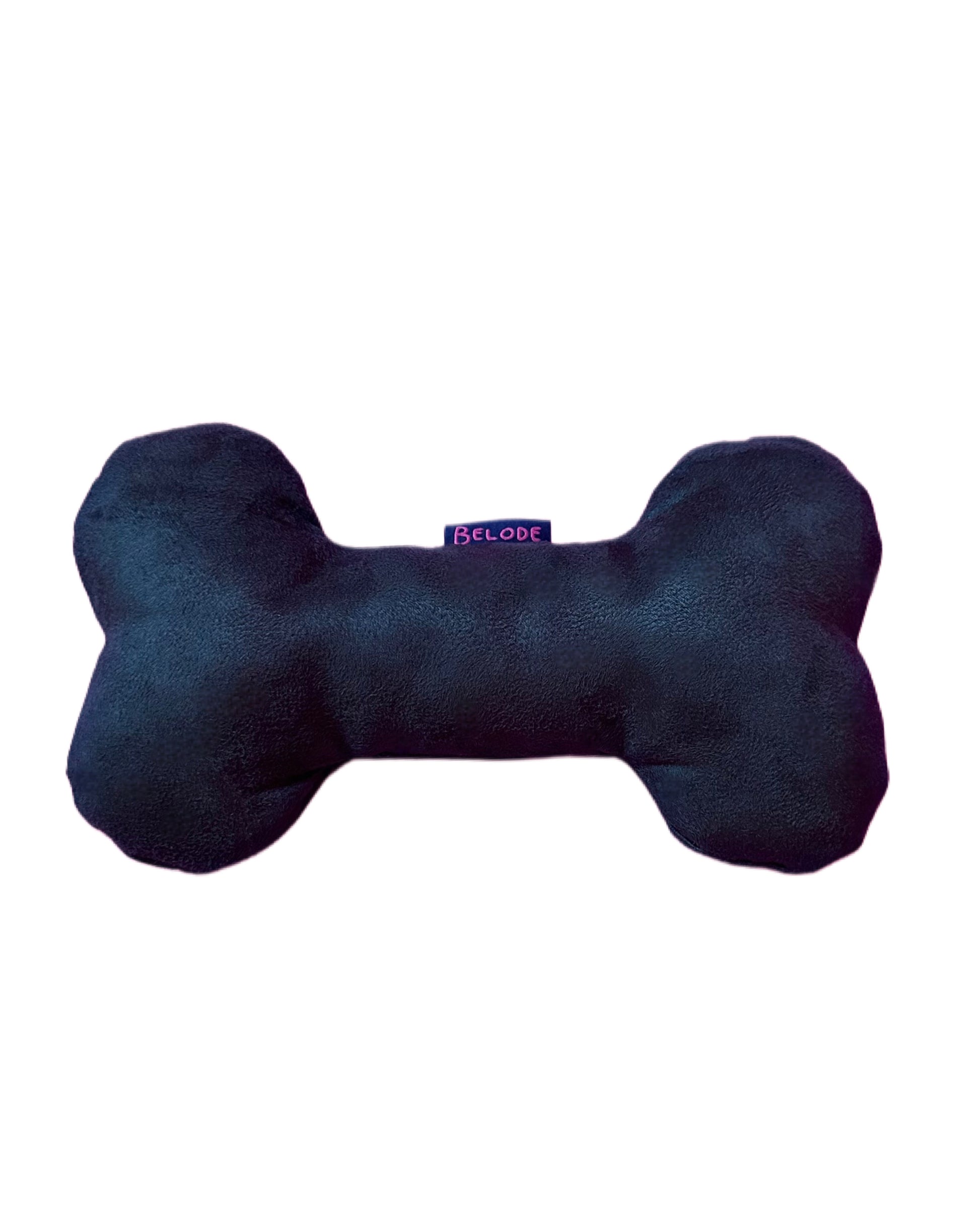 NAVY BLUE BONE DOG SQUEAKY TOY