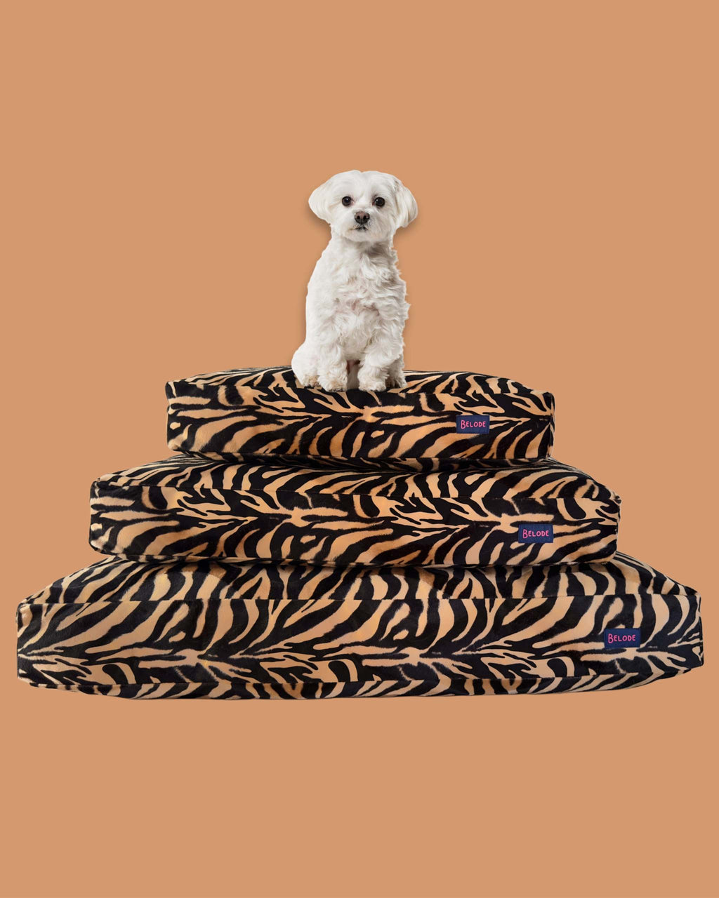ZEBRA DOG BED BEIGE/BLACK