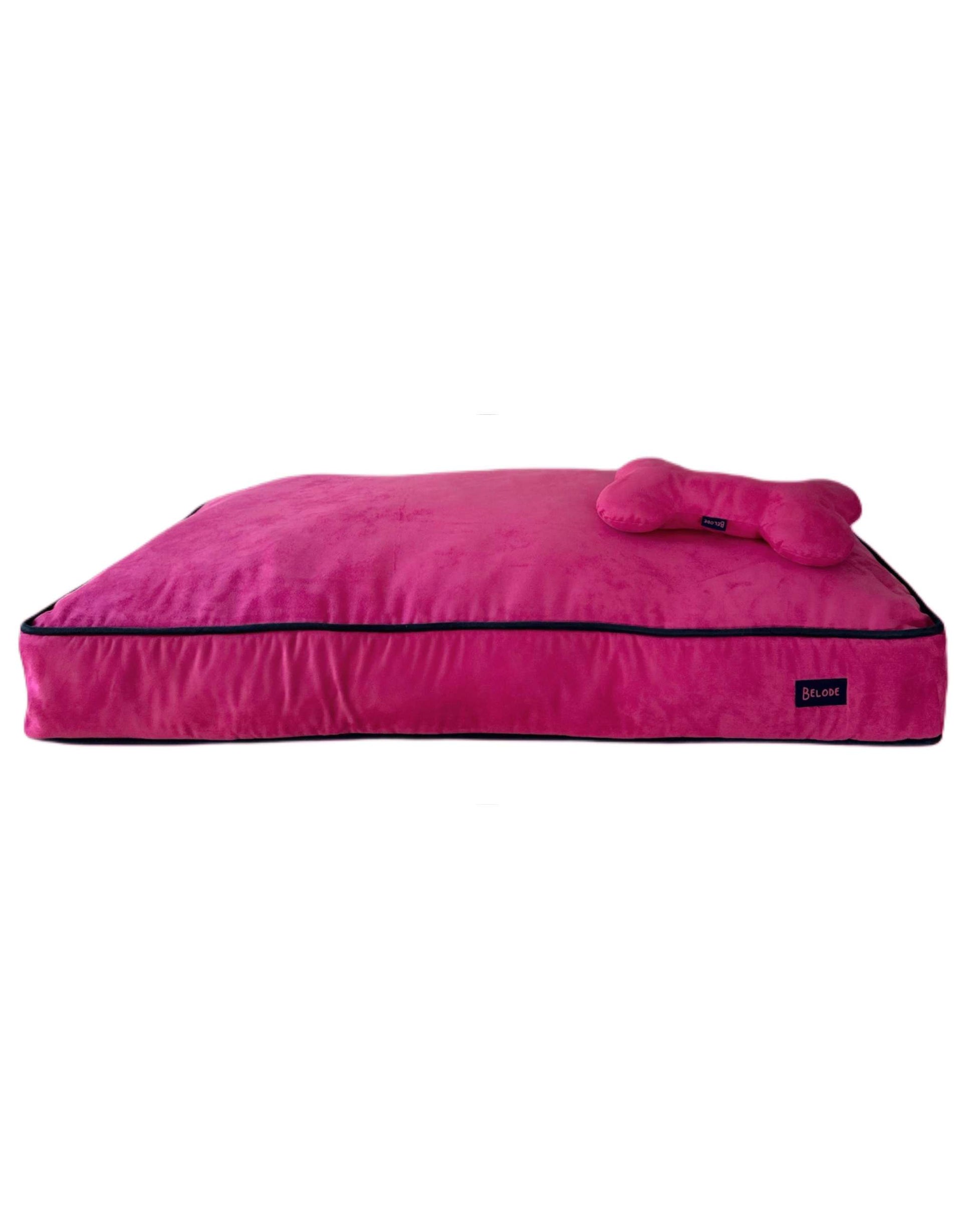 MONOCHROME DOG BED FUCHSIA / NAVY BLUE