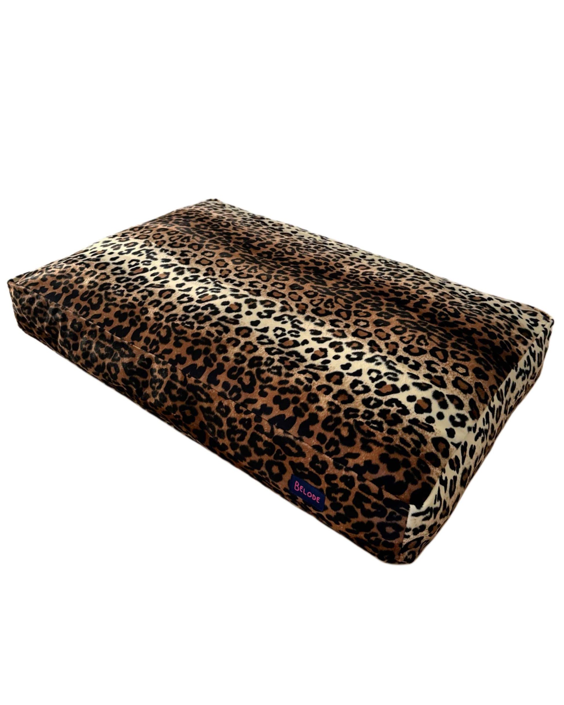 LEOPARD DOG BED BROWN/BLACK
