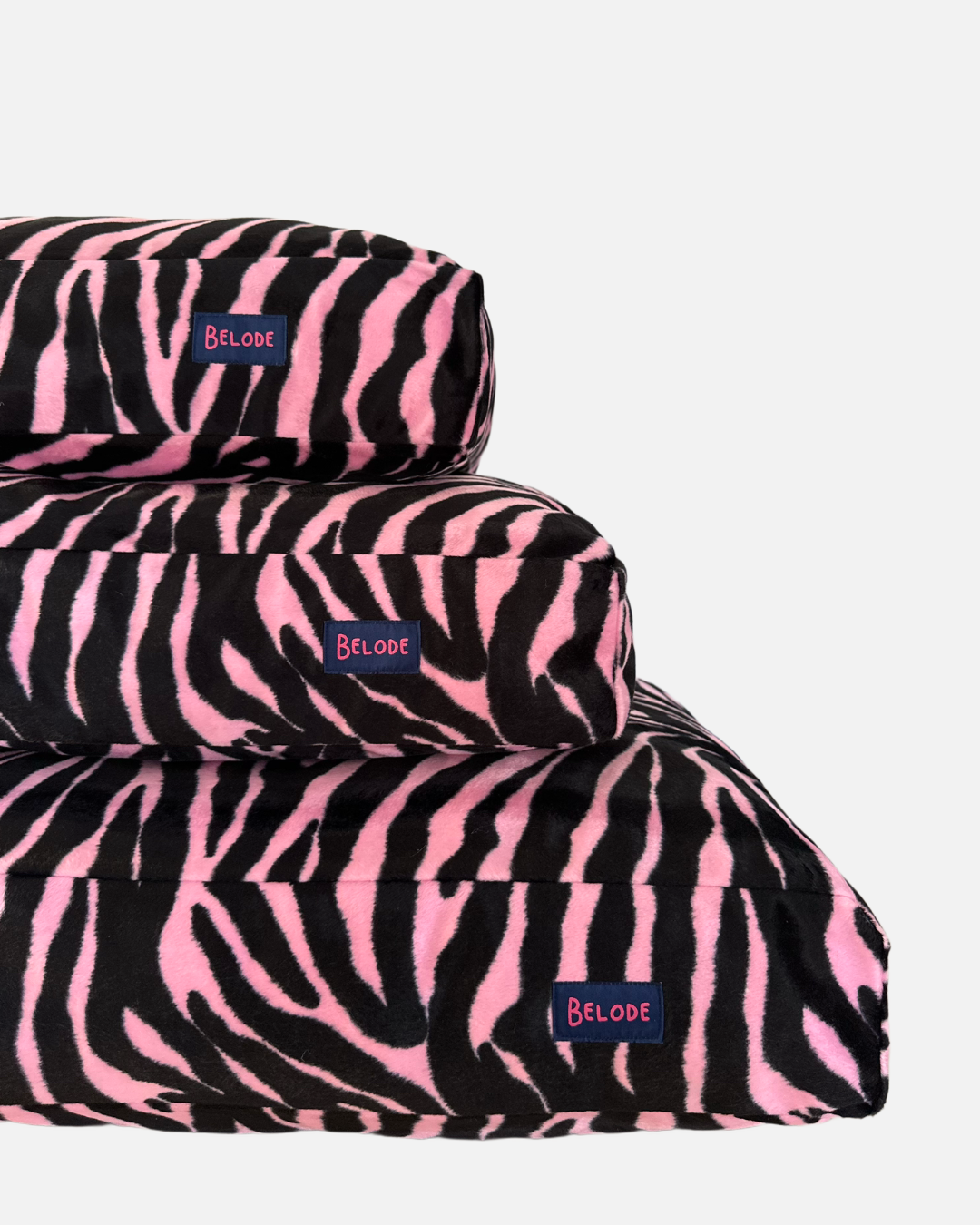 ZEBRA DOG BED PINK/BLACK