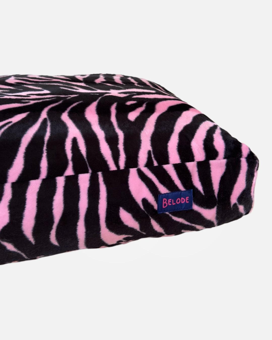 ZEBRA DOG BED PINK/BLACK