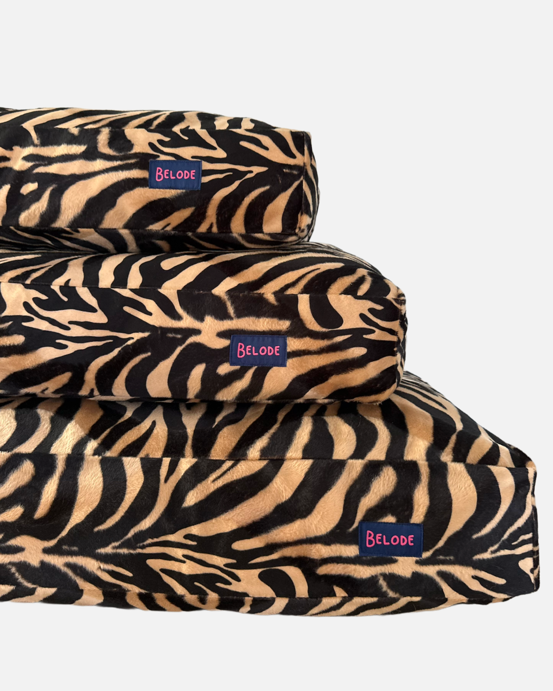 ZEBRA DOG BED BEIGE/BLACK